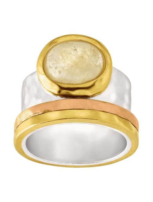 Silpada 'Metallic Mix' Natural Citrine Ring in Sterling Silver, Brass, & Copper