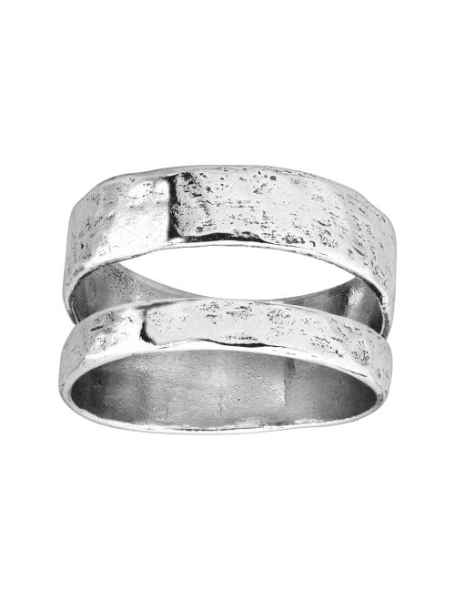 Silpada 'Double Spaced' Two Bar Ring in Sterling Silver