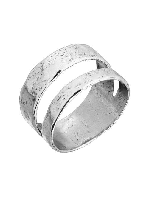 Silpada 'Double Spaced' Two Bar Ring in Sterling Silver