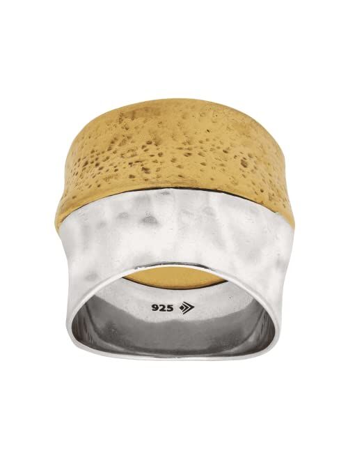 Silpada 'Rain or Shine' Textured Ring in Sterling Silver and Brass