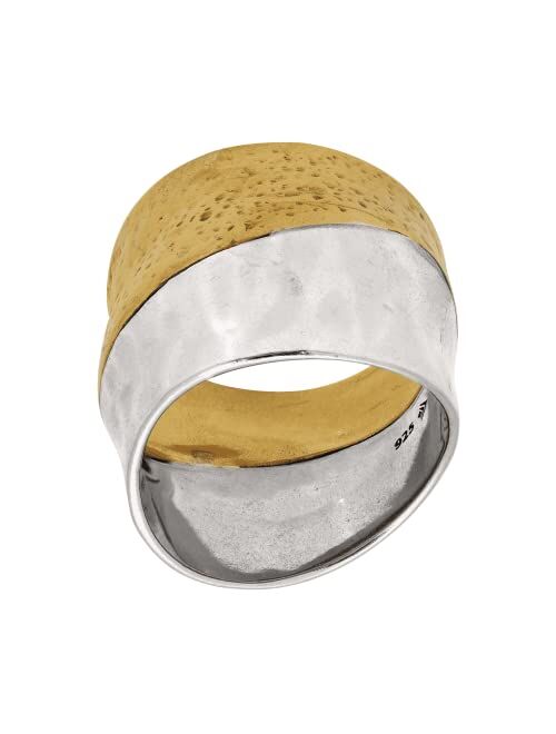 Silpada 'Rain or Shine' Textured Ring in Sterling Silver and Brass