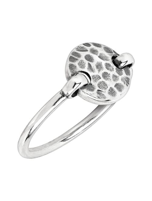 Silpada 'Seychelles' Hammered Disc Floater Ring in Sterling Silver