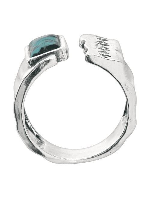 Silpada 'Split Mountain' Compressed Turquoise Cuff Ring in Sterling Siler