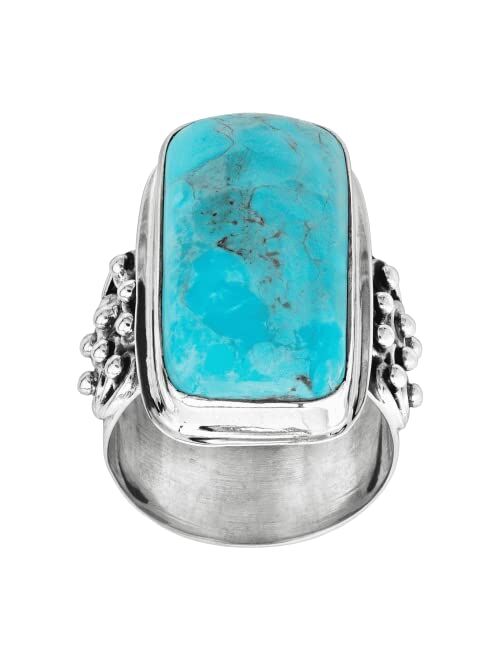 Silpada 'Big Spring' Compressed Mojave Turquoise Statement Ring in Sterling Silver