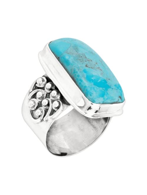 Silpada 'Big Spring' Compressed Mojave Turquoise Statement Ring in Sterling Silver