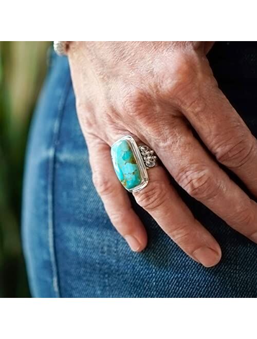 Silpada 'Big Spring' Compressed Mojave Turquoise Statement Ring in Sterling Silver