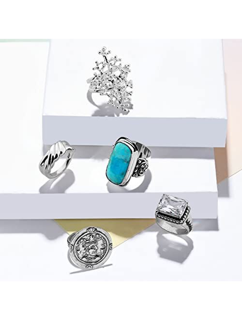 Silpada 'Big Spring' Compressed Mojave Turquoise Statement Ring in Sterling Silver