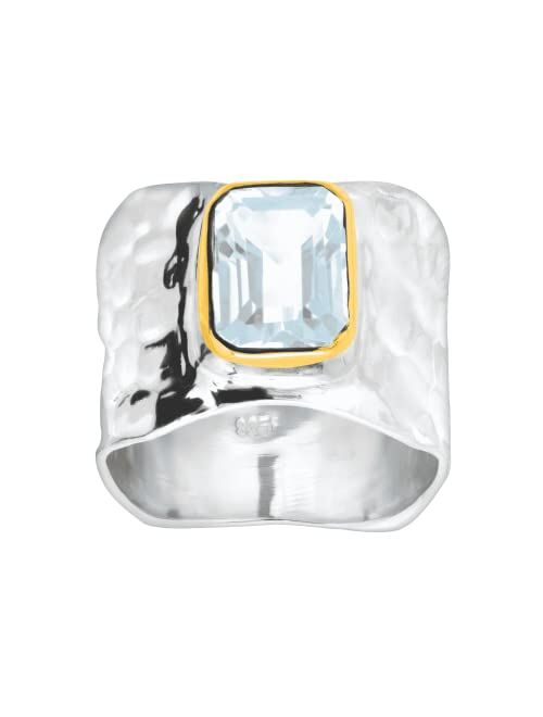 Silpada 'Lakeside' Gemstone Ring in Sterling Silver & Gold Plate