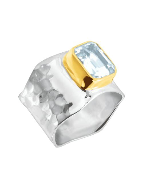 Silpada 'Lakeside' Gemstone Ring in Sterling Silver & Gold Plate