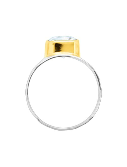 Silpada 'Lakeside' Gemstone Ring in Sterling Silver & Gold Plate