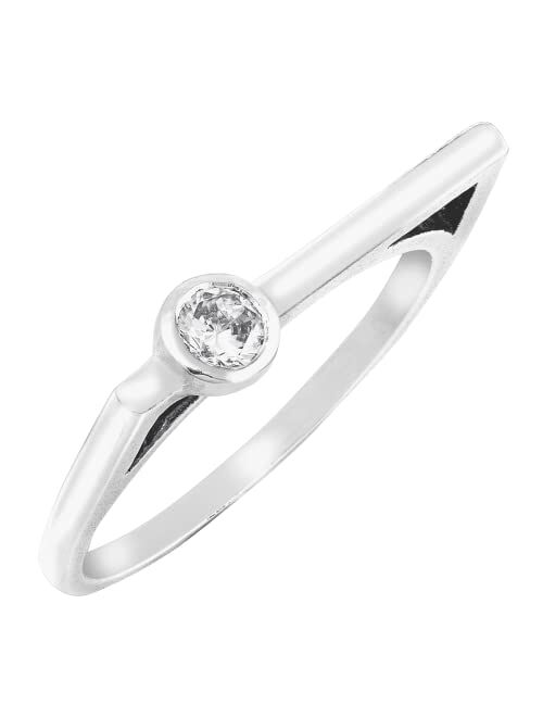 Silpada 'Parker Bar' Cubic Zirconia Ring in Sterling Silver