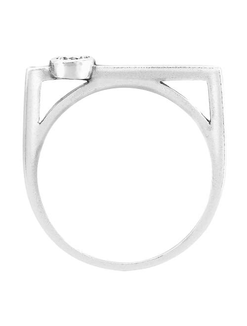 Silpada 'Parker Bar' Cubic Zirconia Ring in Sterling Silver