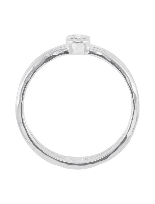 Silpada 'Double Band Marvel' Cubic Zirconia Ring in Sterling Silver