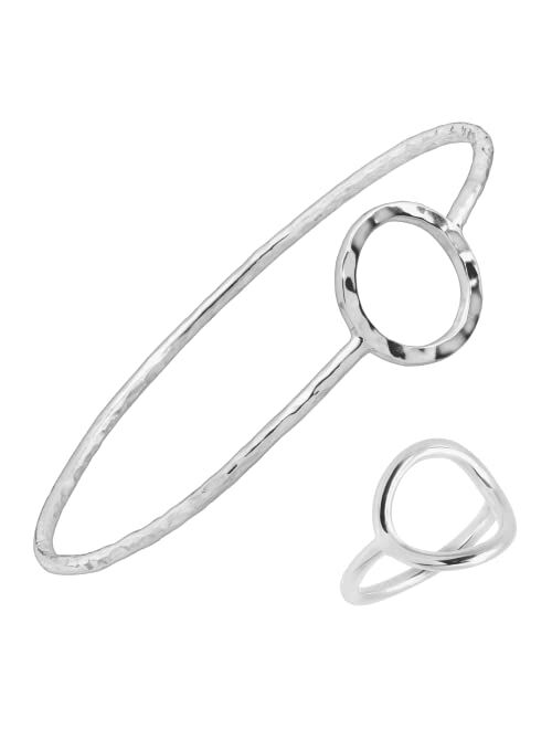 Silpada 'Karma' Ring & Bangle Set in Sterling Silver