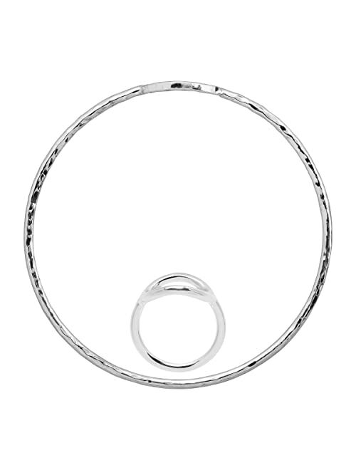 Silpada 'Karma' Ring & Bangle Set in Sterling Silver