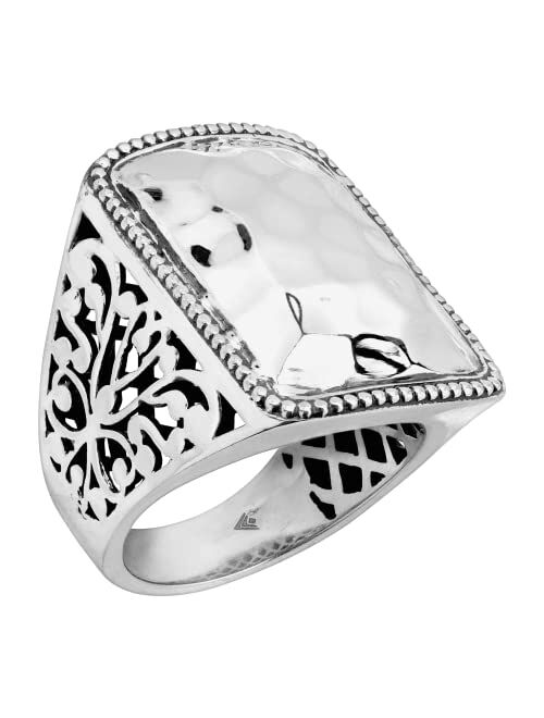 Silpada 'Labyrinthine' Hammered Filigree Ring in Sterling Silver