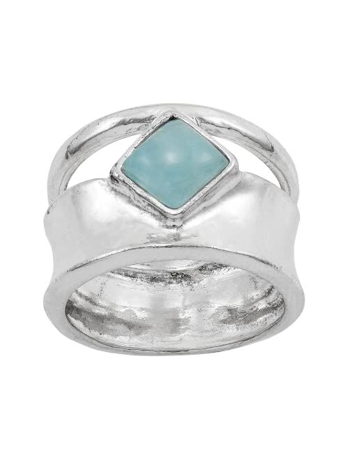 Silpada 'Marine Life' Aquamarine Ring in Sterling Silver