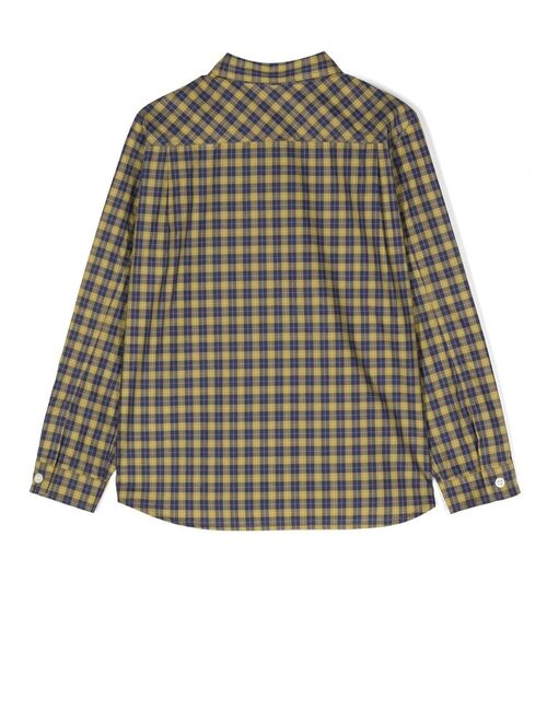 Bonpoint check long-sleeved shirt