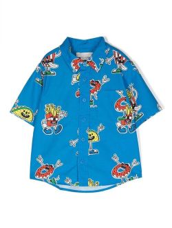 Kids graphic-print short-sleeve shirt