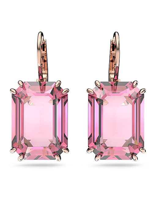 Swarovski Millenia Crystal Jewelry Earring Collection, Blue Crystals, Pink Crystals, Yellow Crystals, Clear Crystals, Rhodium Finish