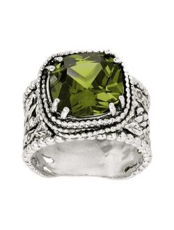 'Wade It Out' Cubic Zirconia Textured Ring in Sterling Silver