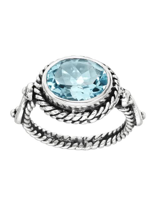 Silpada 'Torrington' Blue Topaz Ring in Sterling Silver