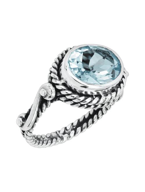 Silpada 'Torrington' Blue Topaz Ring in Sterling Silver