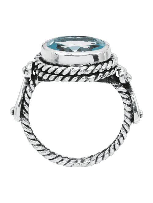 Silpada 'Torrington' Blue Topaz Ring in Sterling Silver