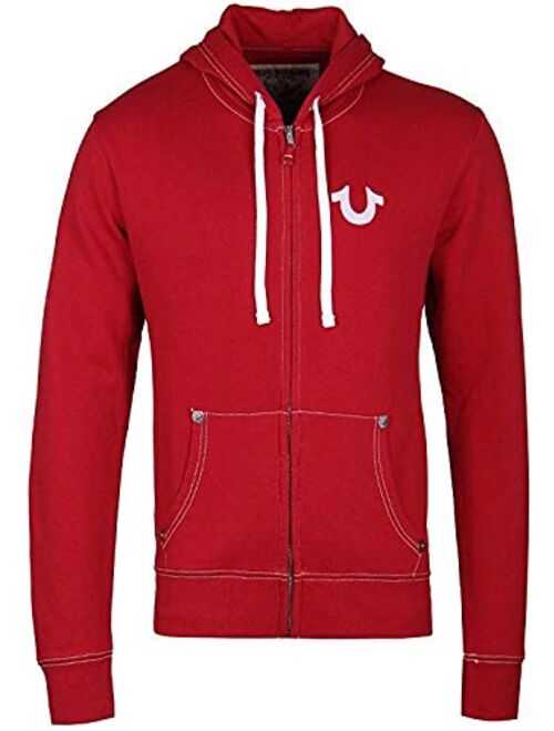 True Religion Men's Long Sleeve Flocked Buddha Hoodie