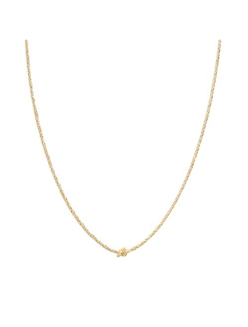 gorjana Women's Marin Knot Necklace, 18K Gold Plated, 16" Rope Chain