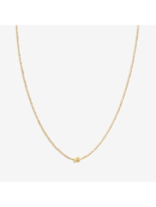 gorjana Women's Marin Knot Necklace, 18K Gold Plated, 16" Rope Chain