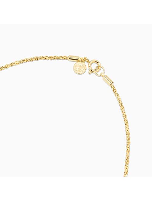 gorjana Women's Marin Knot Necklace, 18K Gold Plated, 16" Rope Chain