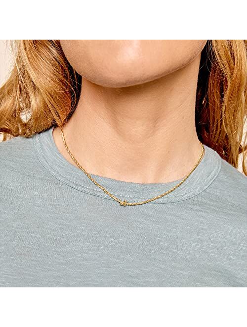 gorjana Women's Marin Knot Necklace, 18K Gold Plated, 16" Rope Chain