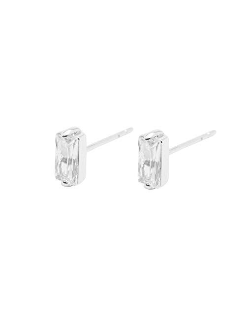 gorjana Women's Amara Solitaire Stud Earrings, Cubic Zirconia Inlay