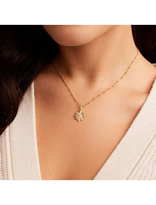 gorjana Women's Bali Necklace, 18k Gold Plated, Ball Station Chain