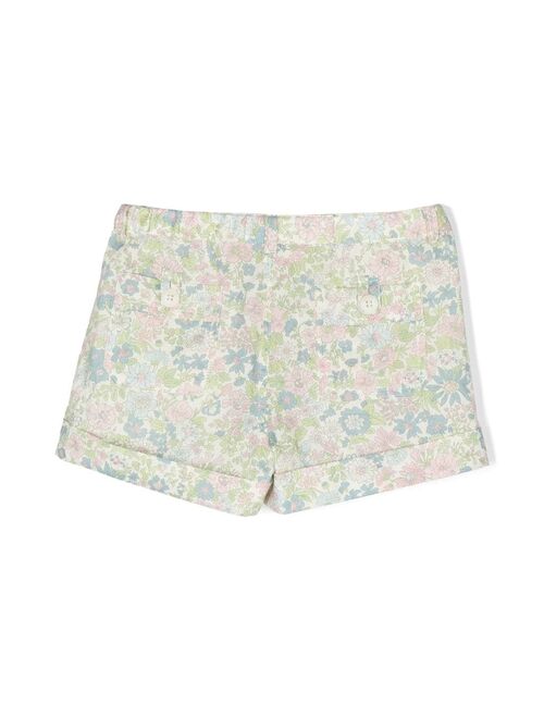 Bonpoint floral-print turn-up hem shorts