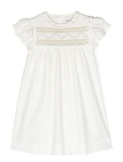 Bijou embroidered smock dress