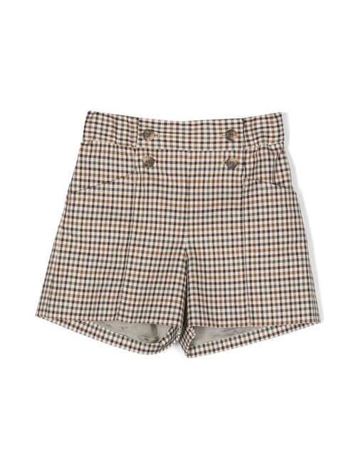 Bonpoint Diplome houndstooth-pattern shorts