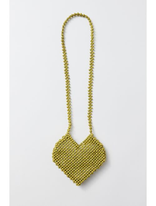 Urban Outfitters UO Heart Beaded Crossbody Bag