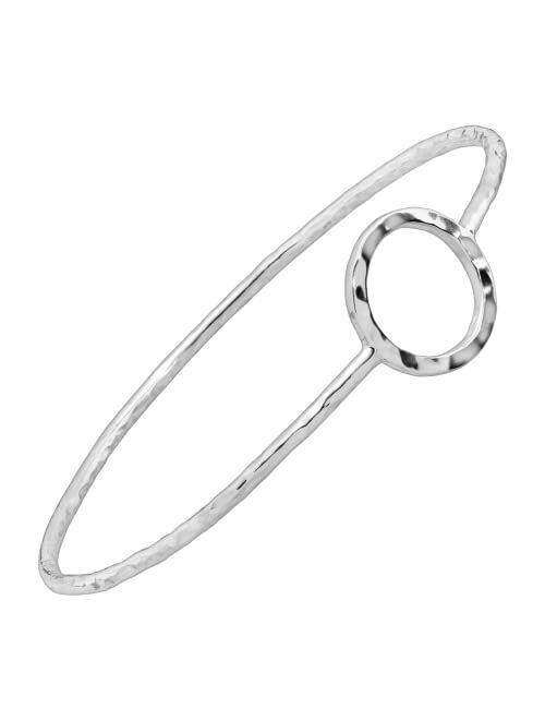 Silpada 'Karma' Open Circle Bangle Bracelet in Sterling Silver