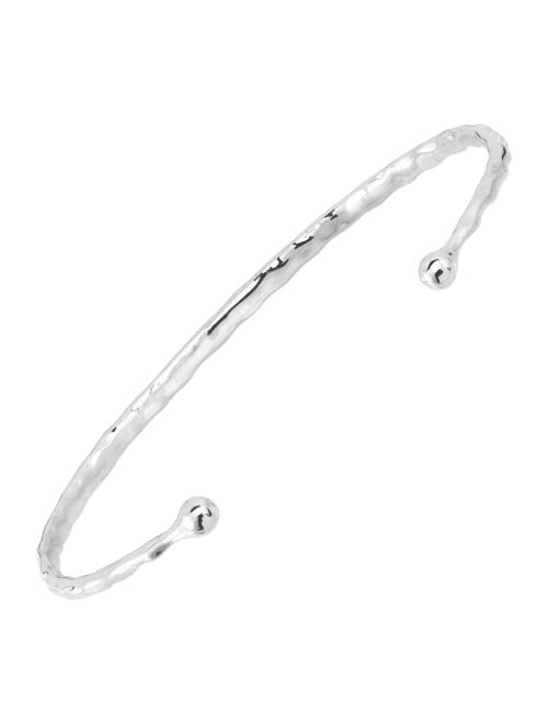 Silpada 'Tromso It Goes' Hammered Cuff Bracelet in Sterling Silver, 6"