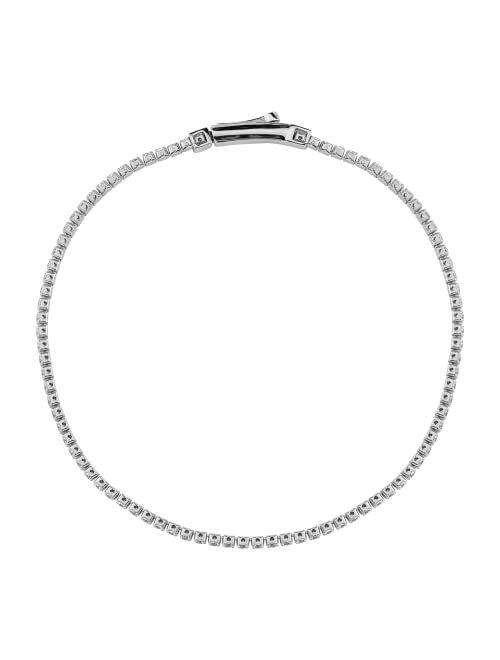 Silpada 'Shine on' Cubic Zirconia Tennis Bracelet in Sterling Silver, 7"