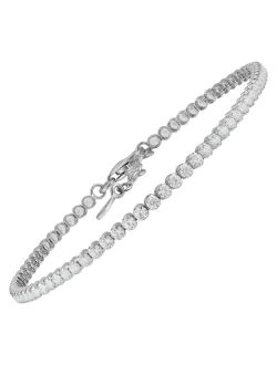 'All Aglow' Cubic Zirconia Tennis Bracelet in Sterling Silber, 7"   1"