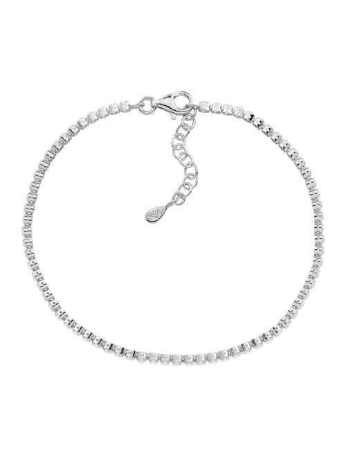 Silpada 'All Aglow' Cubic Zirconia Tennis Bracelet in Sterling Silber, 7" + 1"