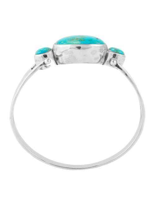 Silpada 'El Rio' Sterling Silver Turquoise Bangle Bracelet