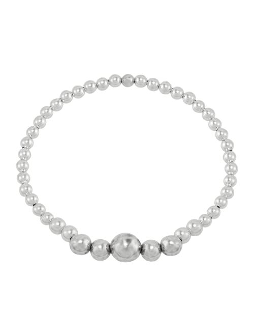 Silpada 'Grad Stretch' Sterling Silver Bead Bracelet, 6.75"