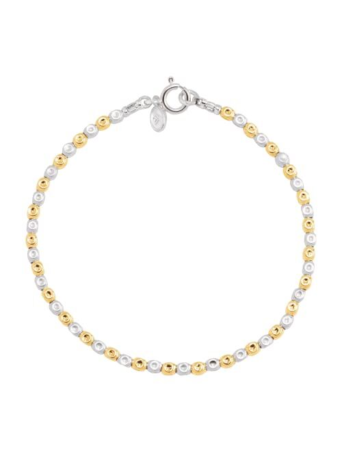 Silpada 'Lula' Beaded Bracelet in Sterling Silver & 18K Gold Plate, 7.5"