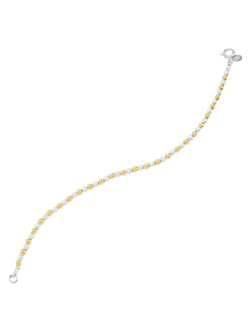 Silpada 'Lula' Beaded Bracelet in Sterling Silver & 18K Gold Plate, 7.5"