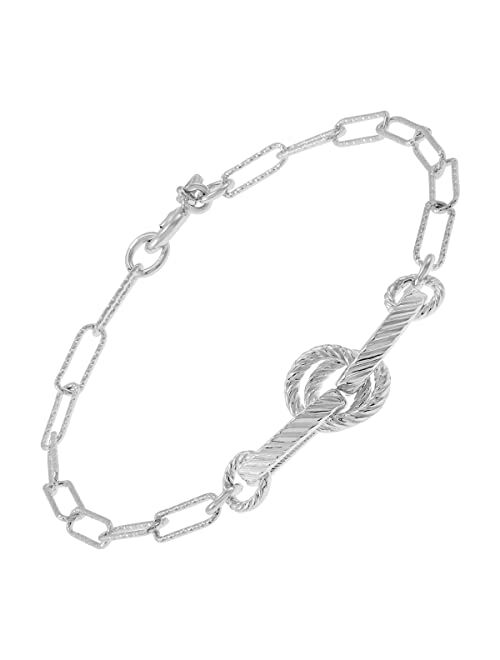 Silpada 'Together Forever' Chain Bracelet in Sterling Silver, 7.5"