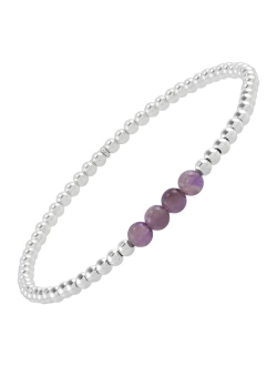 'Just Perfect Bracelet' Sterling Silver Rose Quartz Bracelet, 6.75"